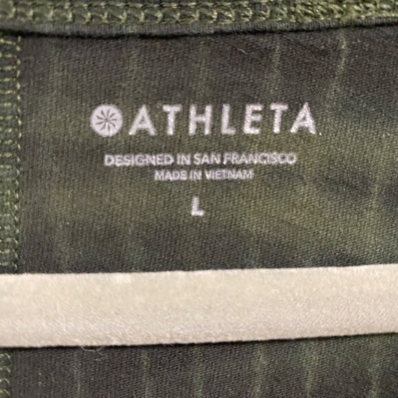 Athleta Organic Daily Tie Dye Commute Tee Size‎ L Green Black - Picture 2 of 7